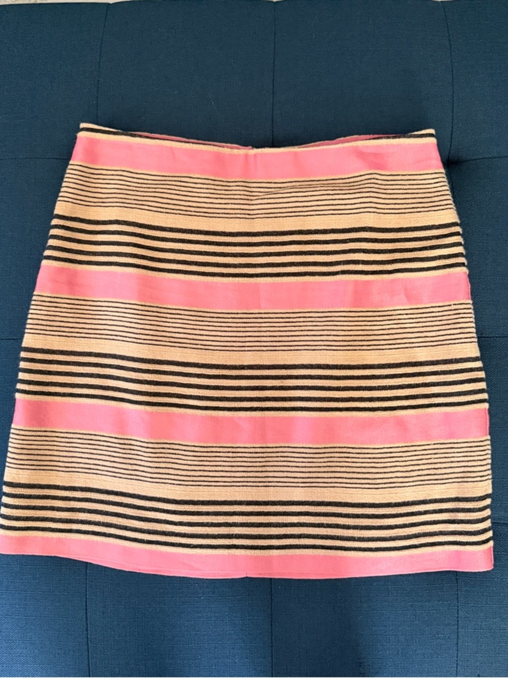 Ann Taylor Loft Striped Linen Blend Skirt size 6